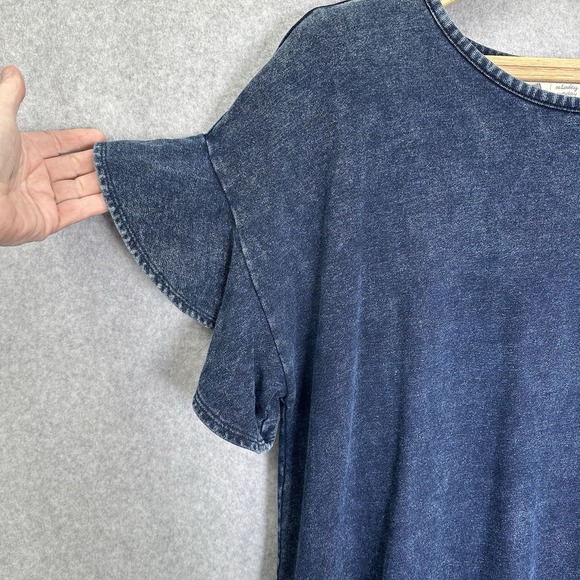 Anthropologie Saturday‎ Sunday Mini Dress Odette Dark Chambray Size Large - Picture 6 of 10